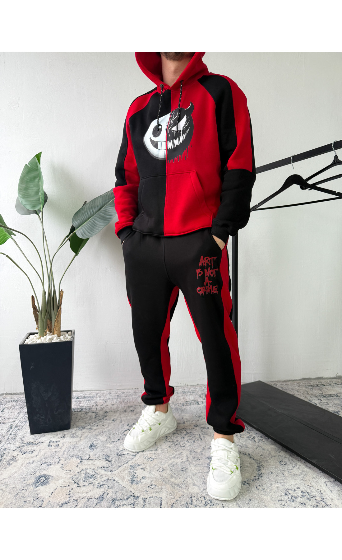 Спортивний костюм утеплений дтф з принтом туреччина