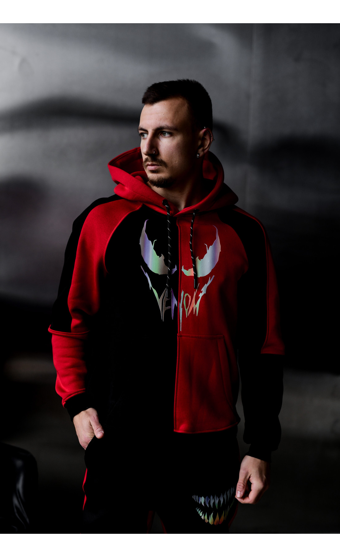 Спортивний костюм утеплений дтф з принтом стильний на флісі drapp