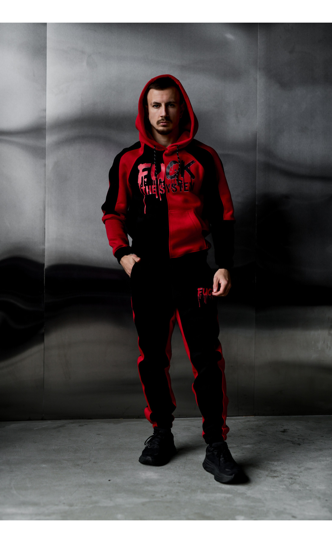 Спортивний костюм утеплений дтф з принтом стильний на флісі drapp