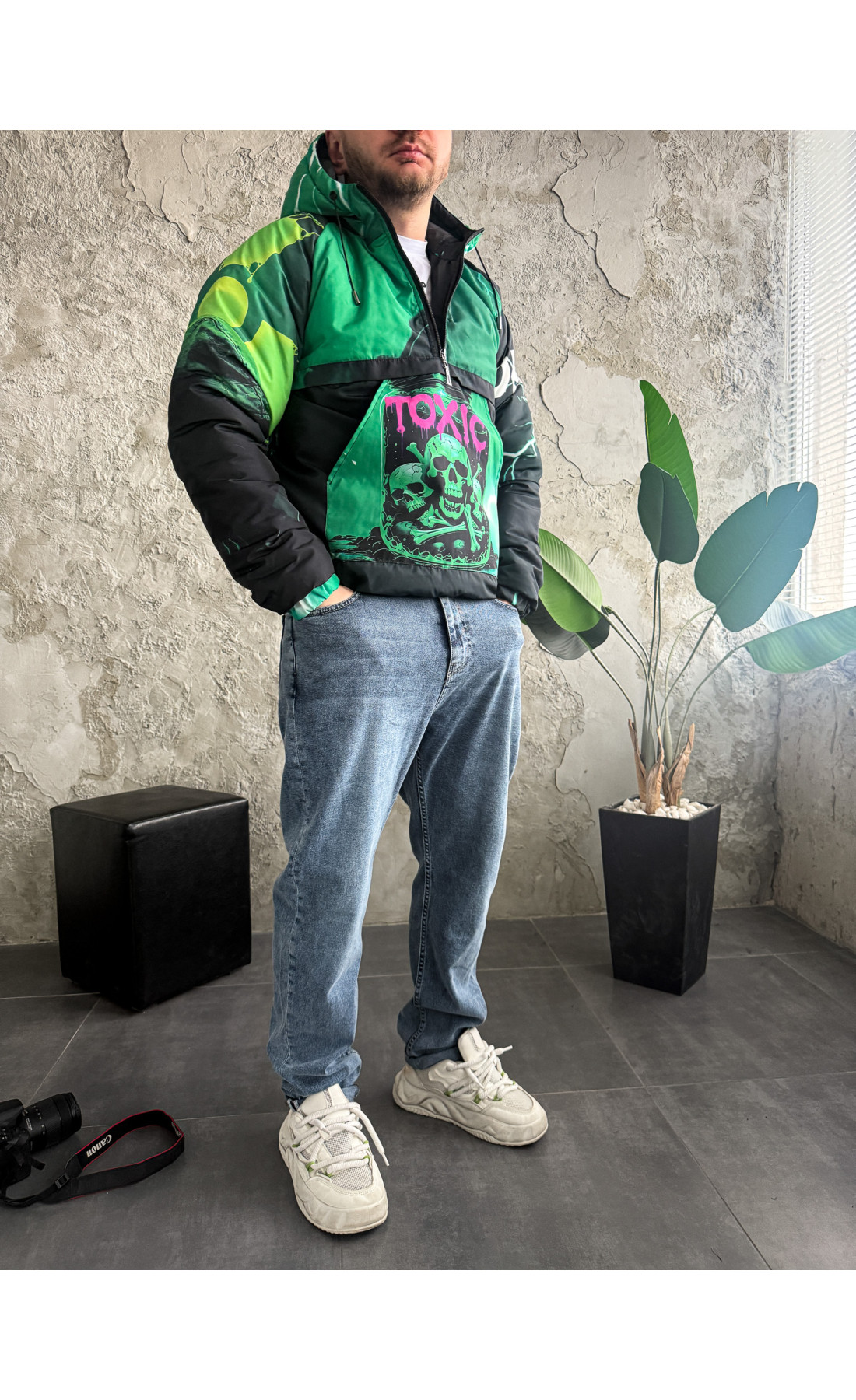 Анорак утеплений стильний драпп зима осінь весна