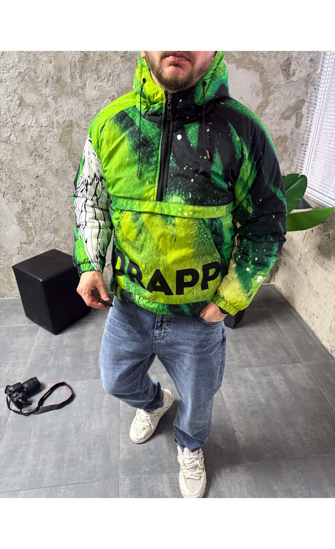 Анорак утеплений стильний драпп зима осінь весна