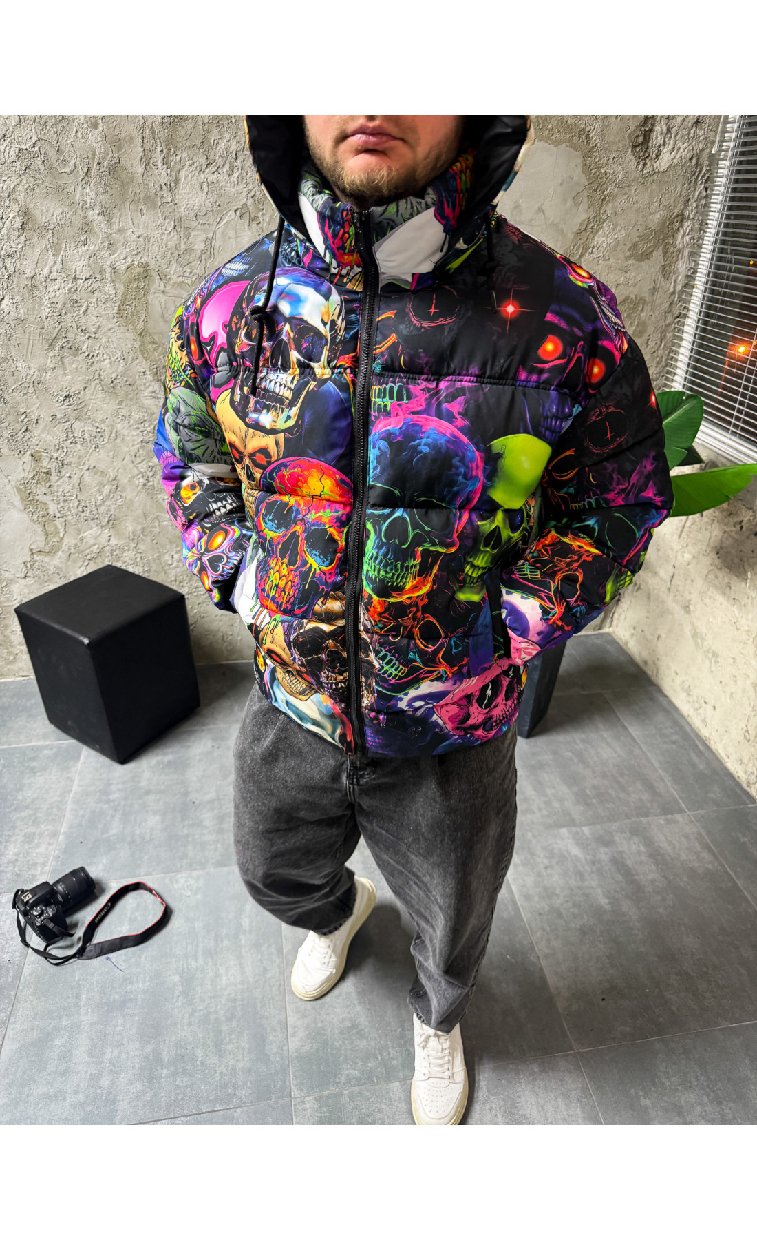 Пуховик драпп стильний модний зима  до - з капюшоном