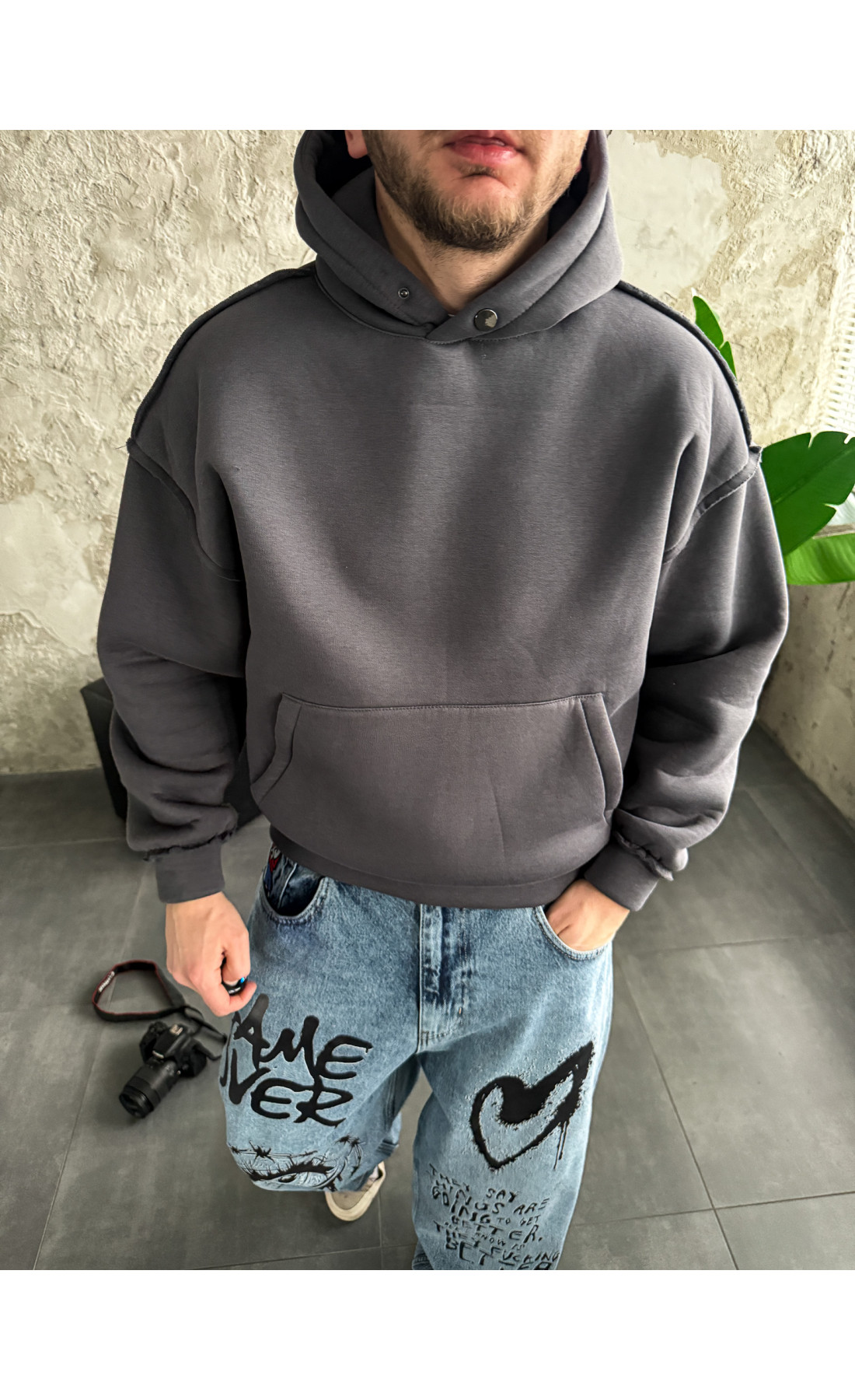 Худі на флісі драпп drapp   утеплене  зима