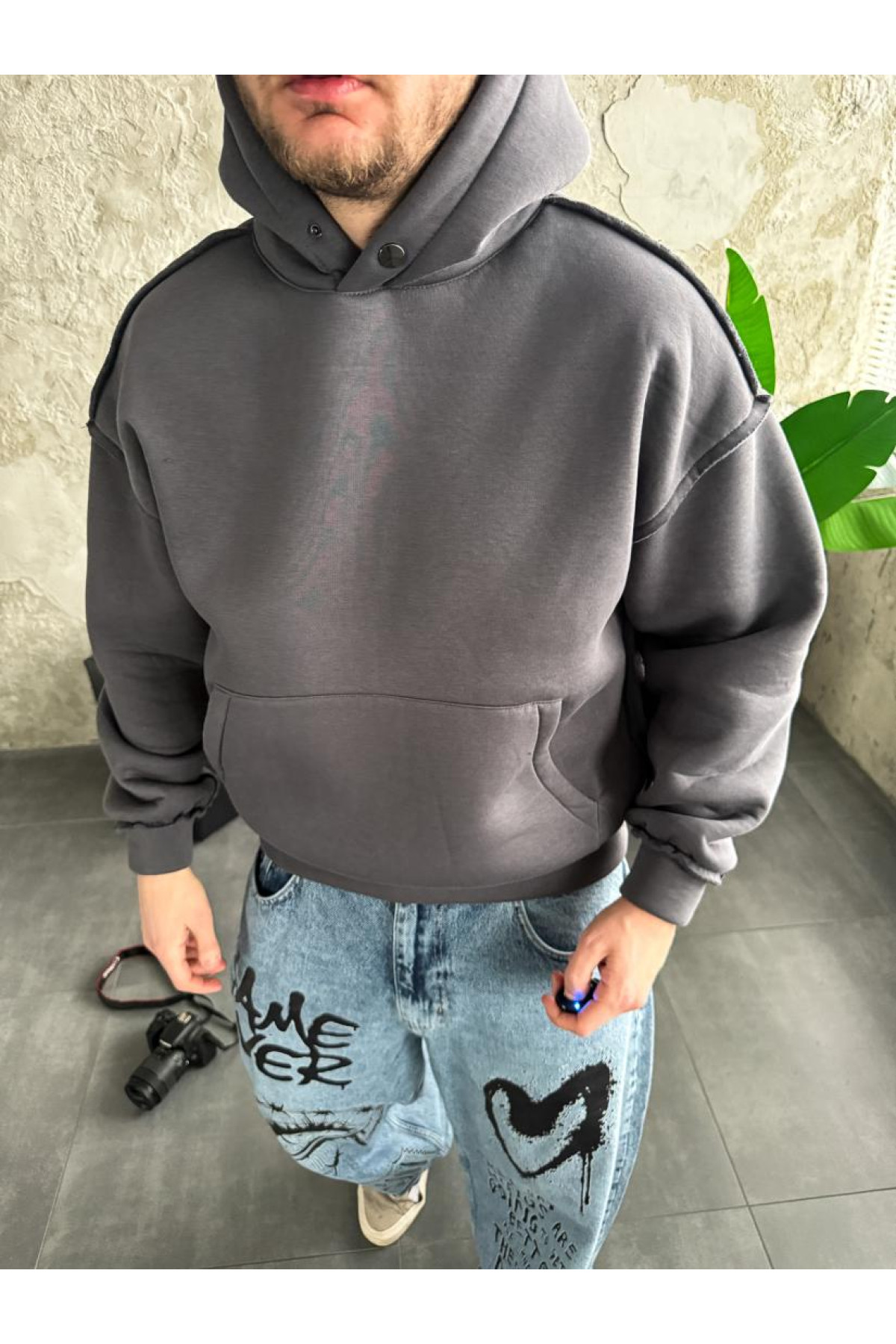 Худі на флісі драпп drapp   утеплене  зима