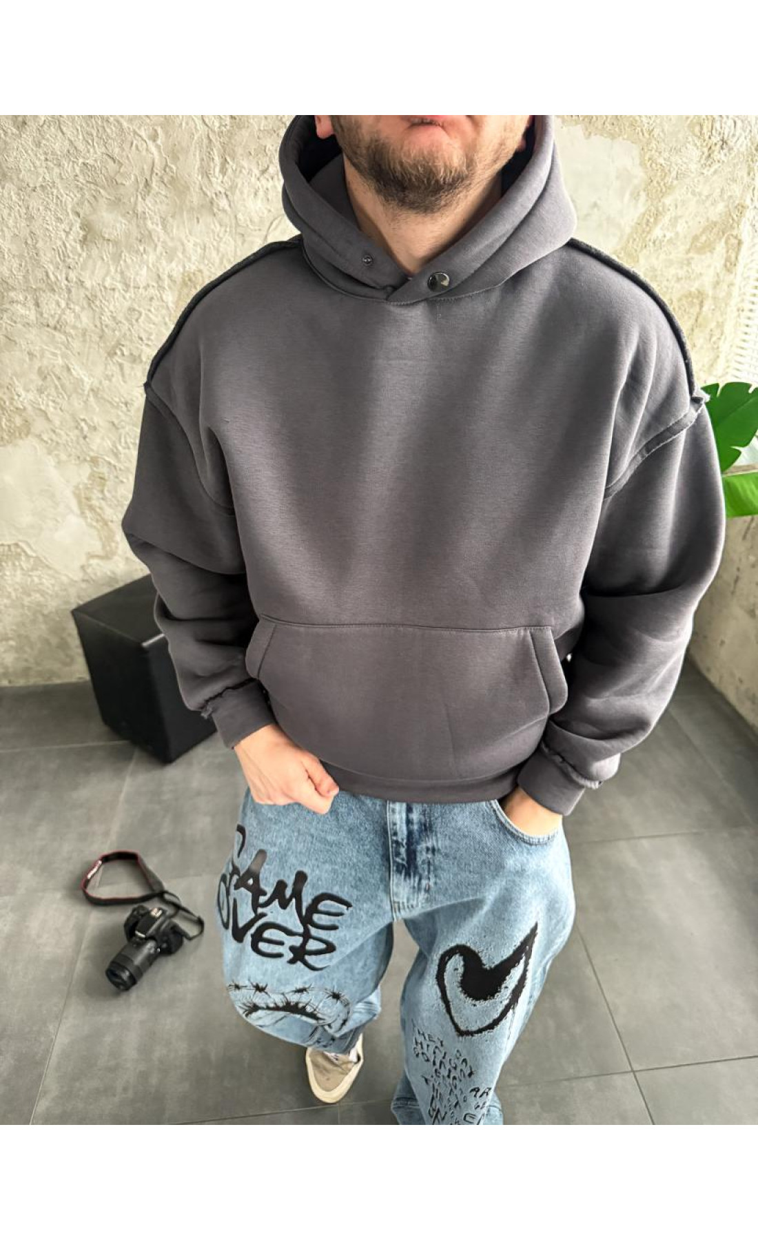 Худі на флісі драпп drapp   утеплене  зима