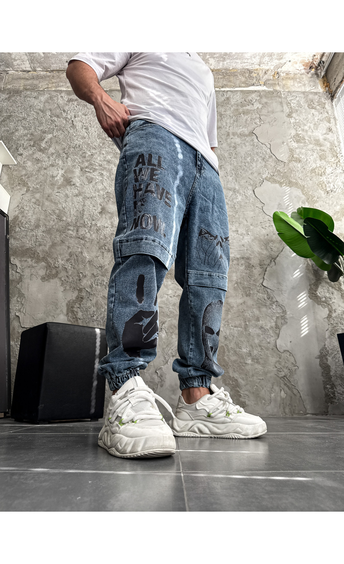 Джинси  осінь   синього кольору