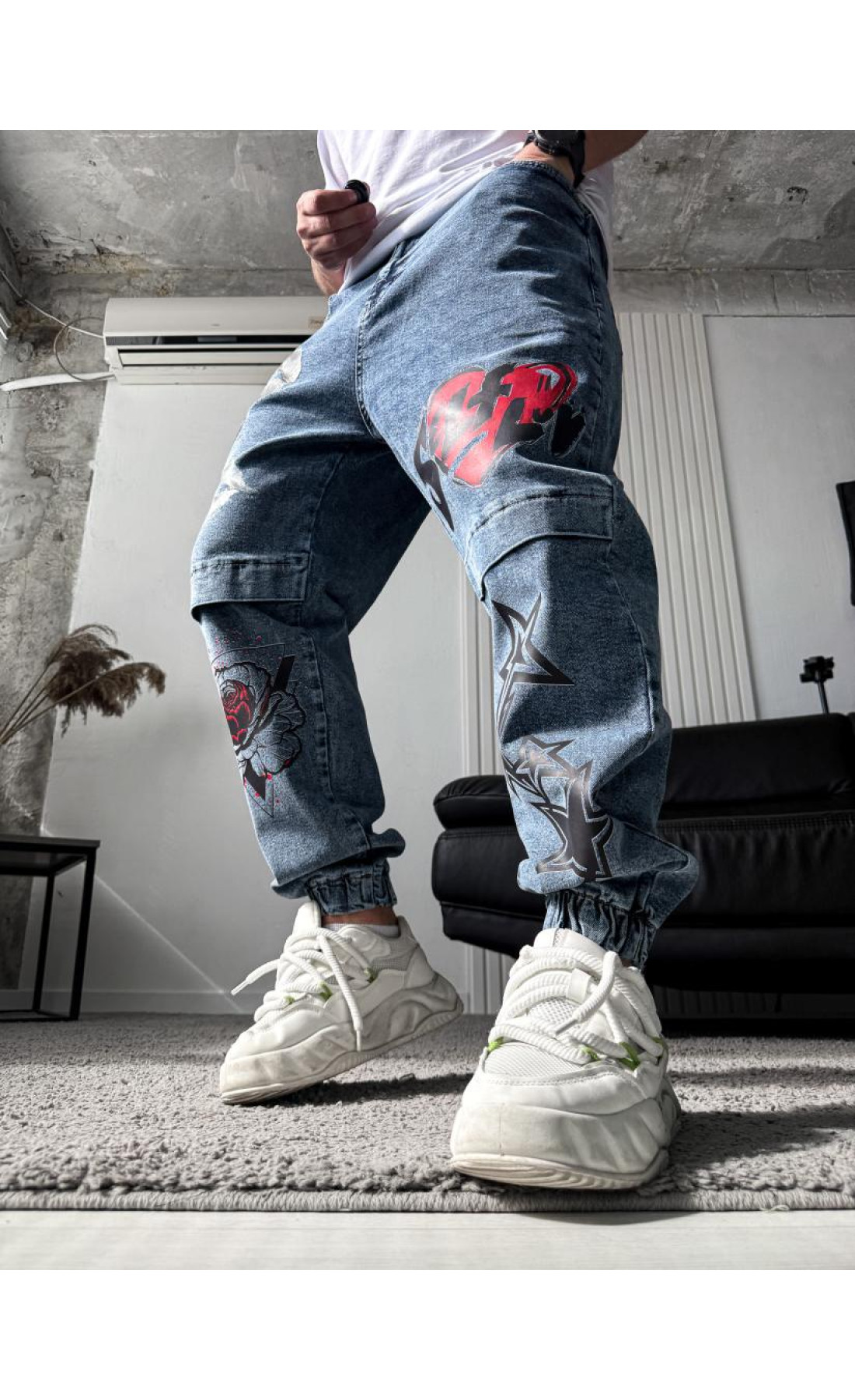 Джинси чоловічі   з принтом україна нова колекція