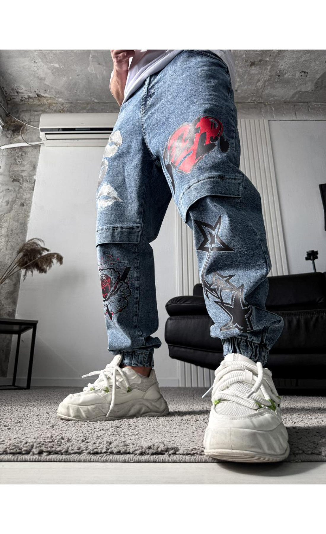 Джинси чоловічі   з принтом україна нова колекція