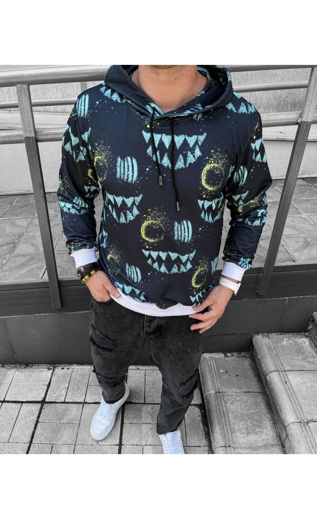 Худі чоловіче весна літо осінь принт трикотаж