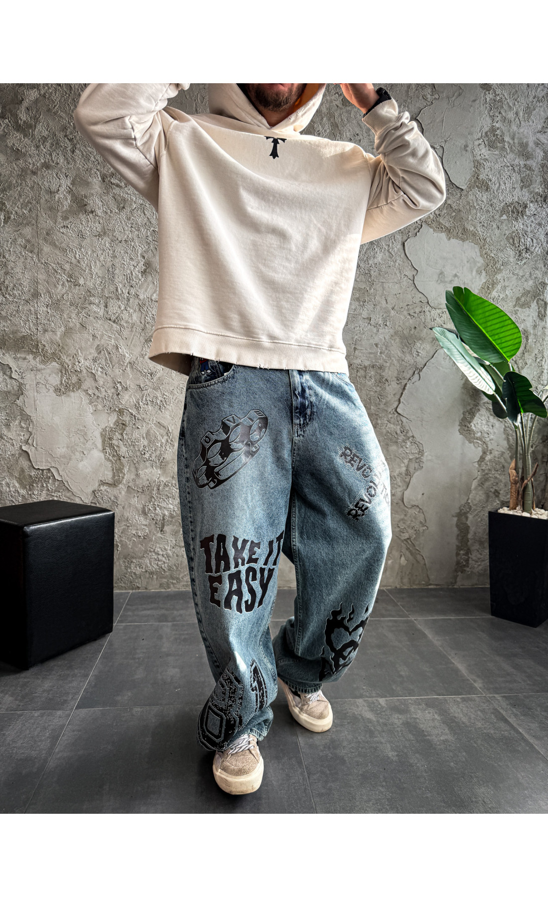 Джинси з принтом   сезон осінь зима  drapp