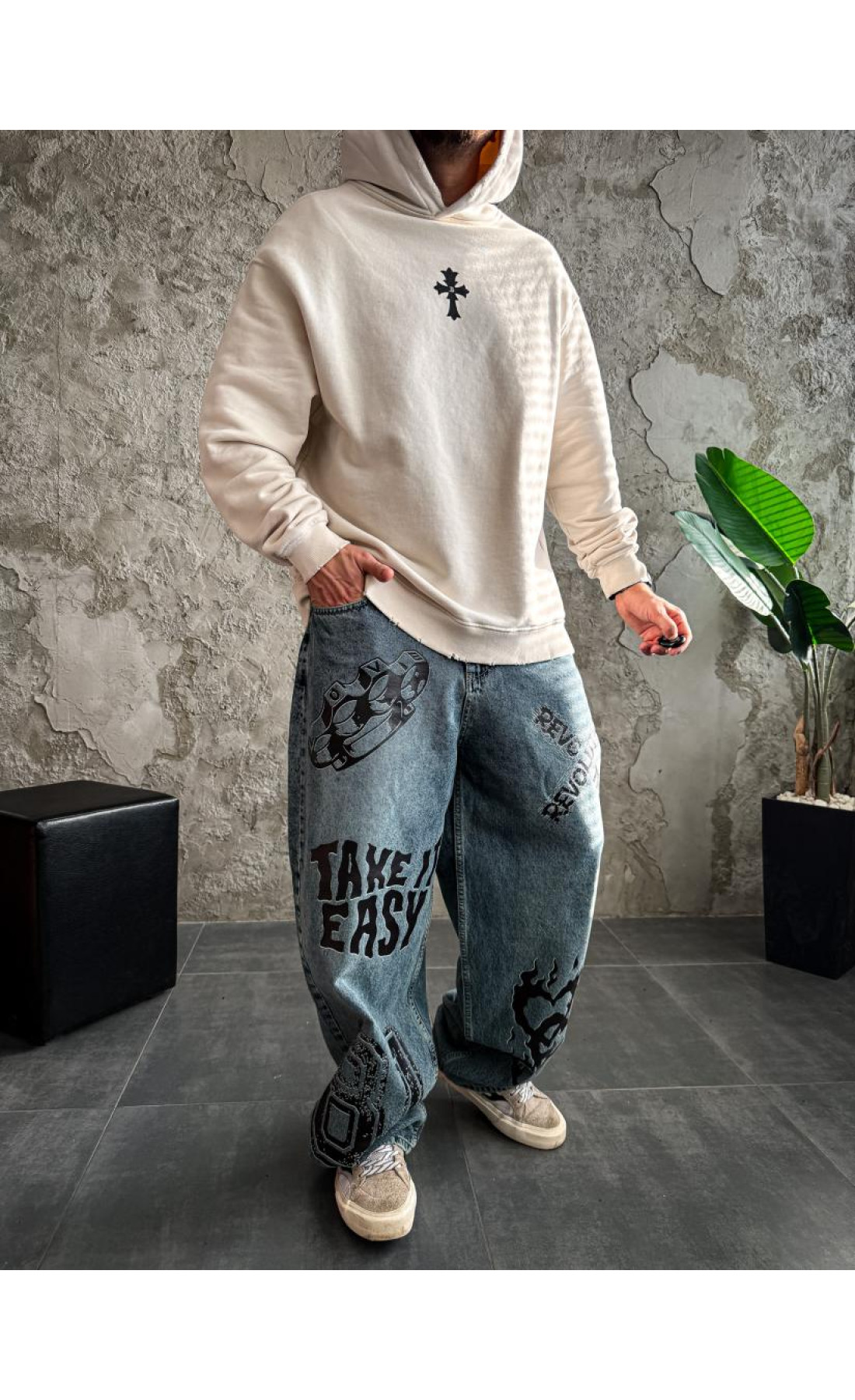 Джинси з принтом   сезон осінь зима  drapp