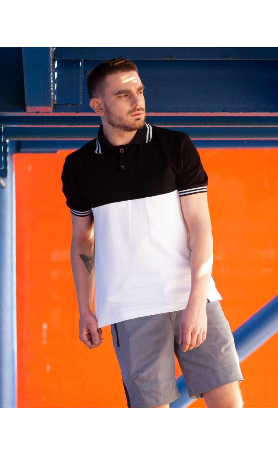 Футболка поло BEZET young blk / white'