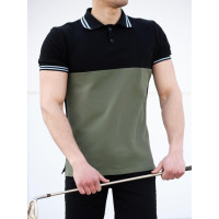 Футболка поло BEZET young blk / khaki'