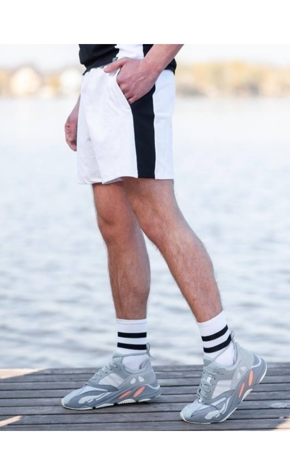 Спортивні шорти BEZET Shark white / black'