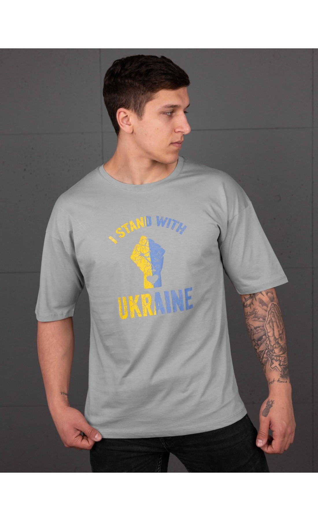 Футболка oversize BEZET tand сіра