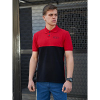 Футболка Polo BEZET Young black / red .'
