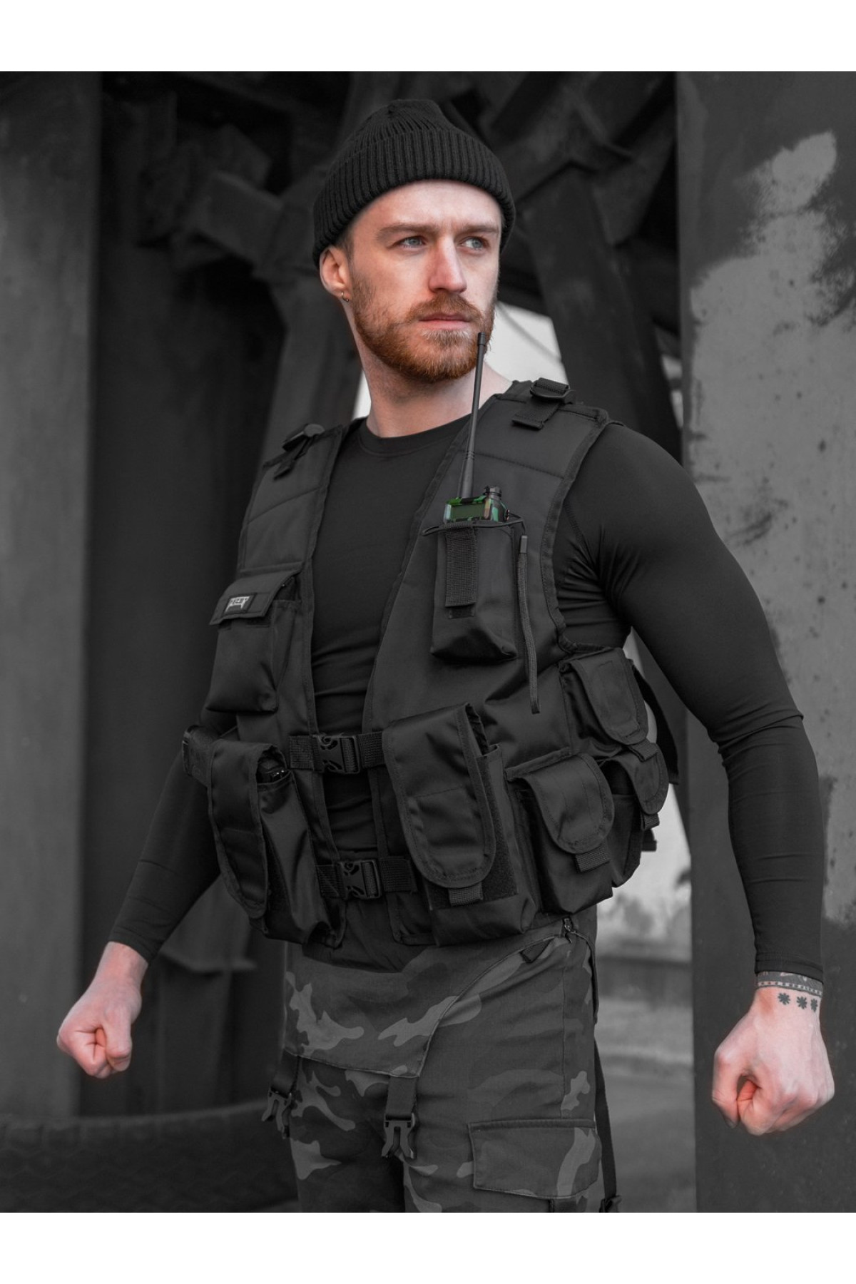 Жилет розгрузка (розвантажувальний жилет) BEZET Байрактар чорний