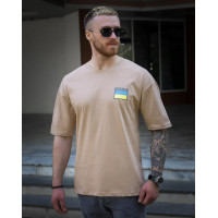 Футболка oversize BEZET Україна пісочний