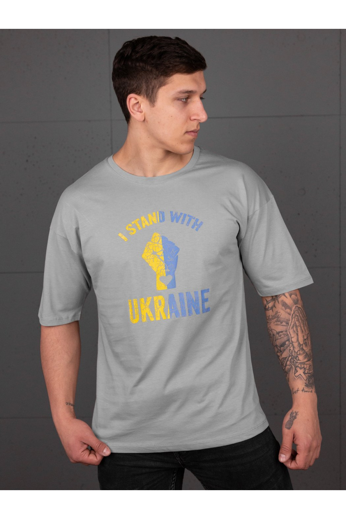 Футболка oversize BEZET tand сіра