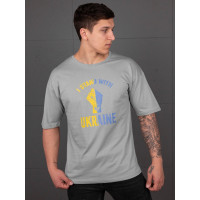 Футболка oversize BEZET tand сіра