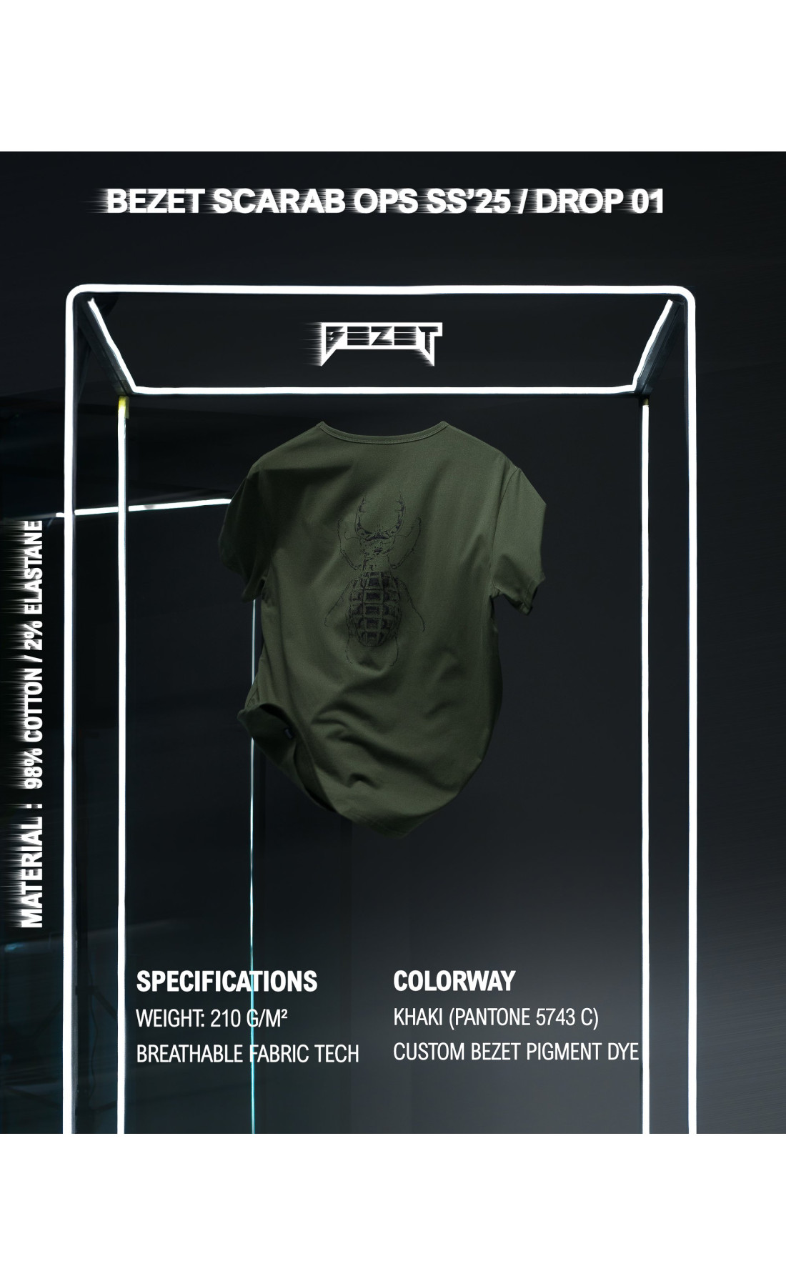Футболка BEZET Scarab Ops хакі
