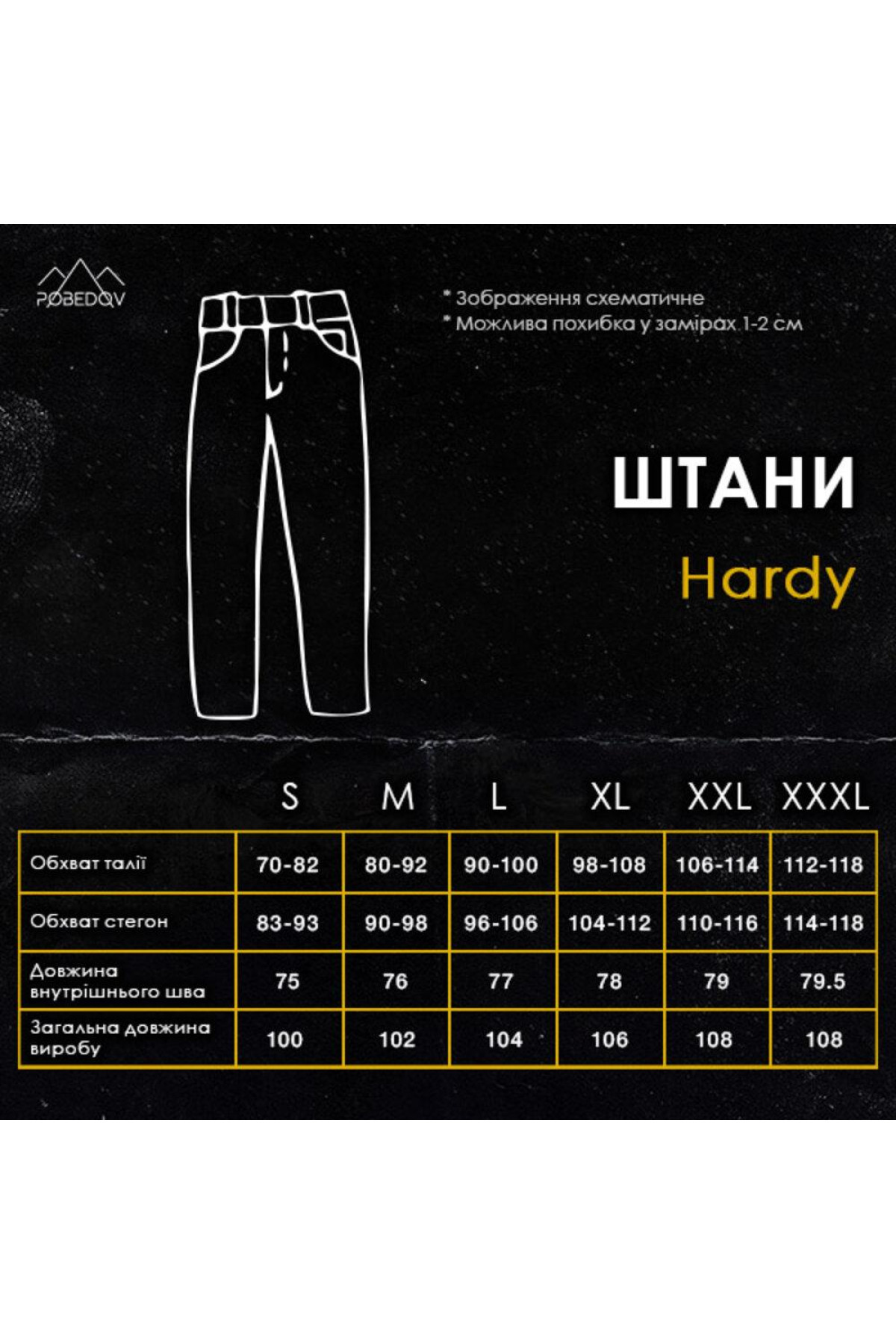 Штани-карго Pobedov Hardy Чорний