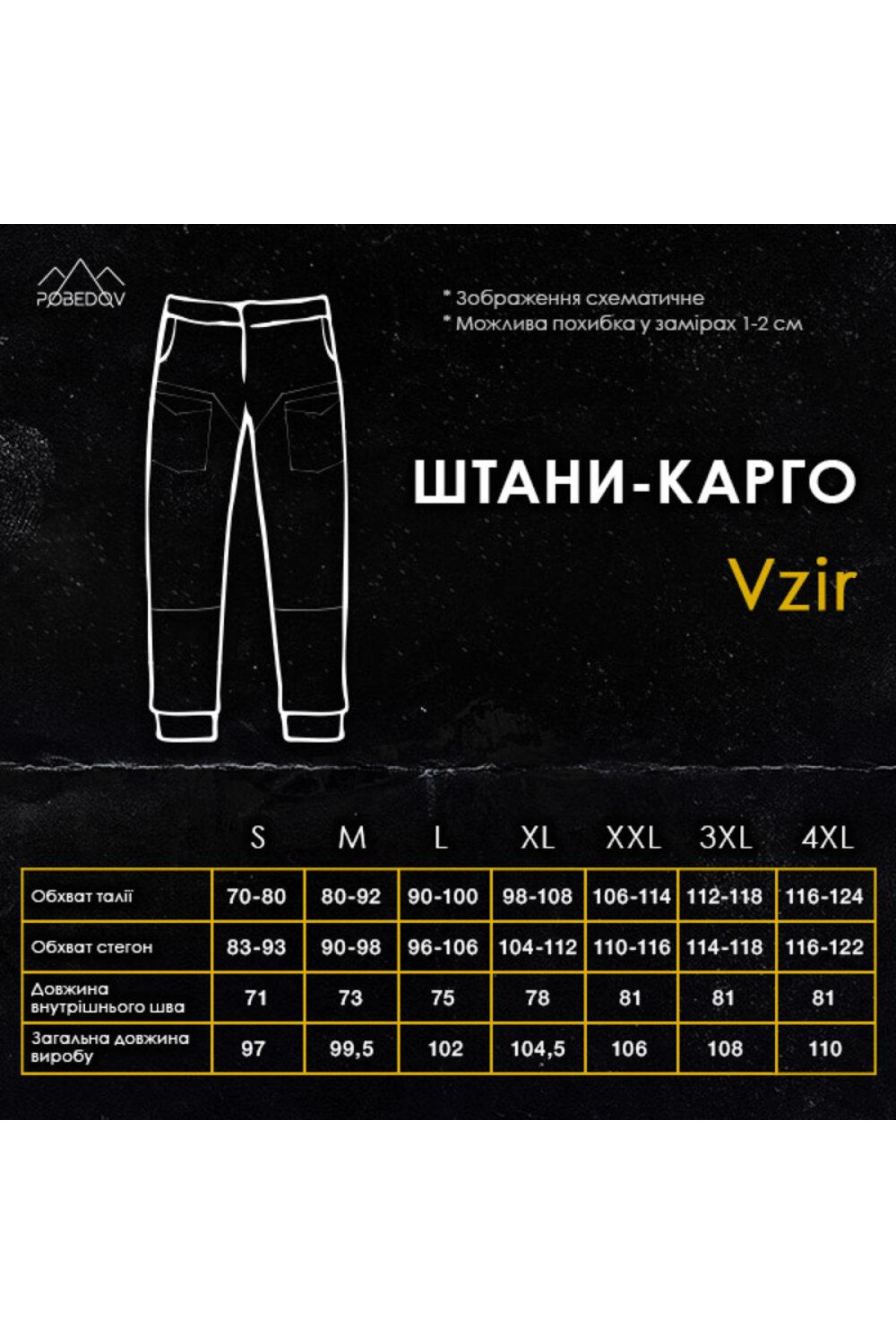 Штани-карго Pobedov Vzir Чорний