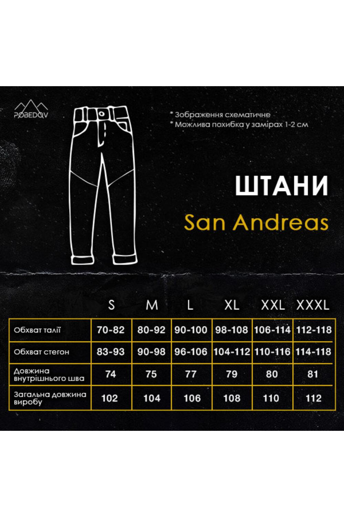Штани-карго Pobedov San Andreas Хакі
