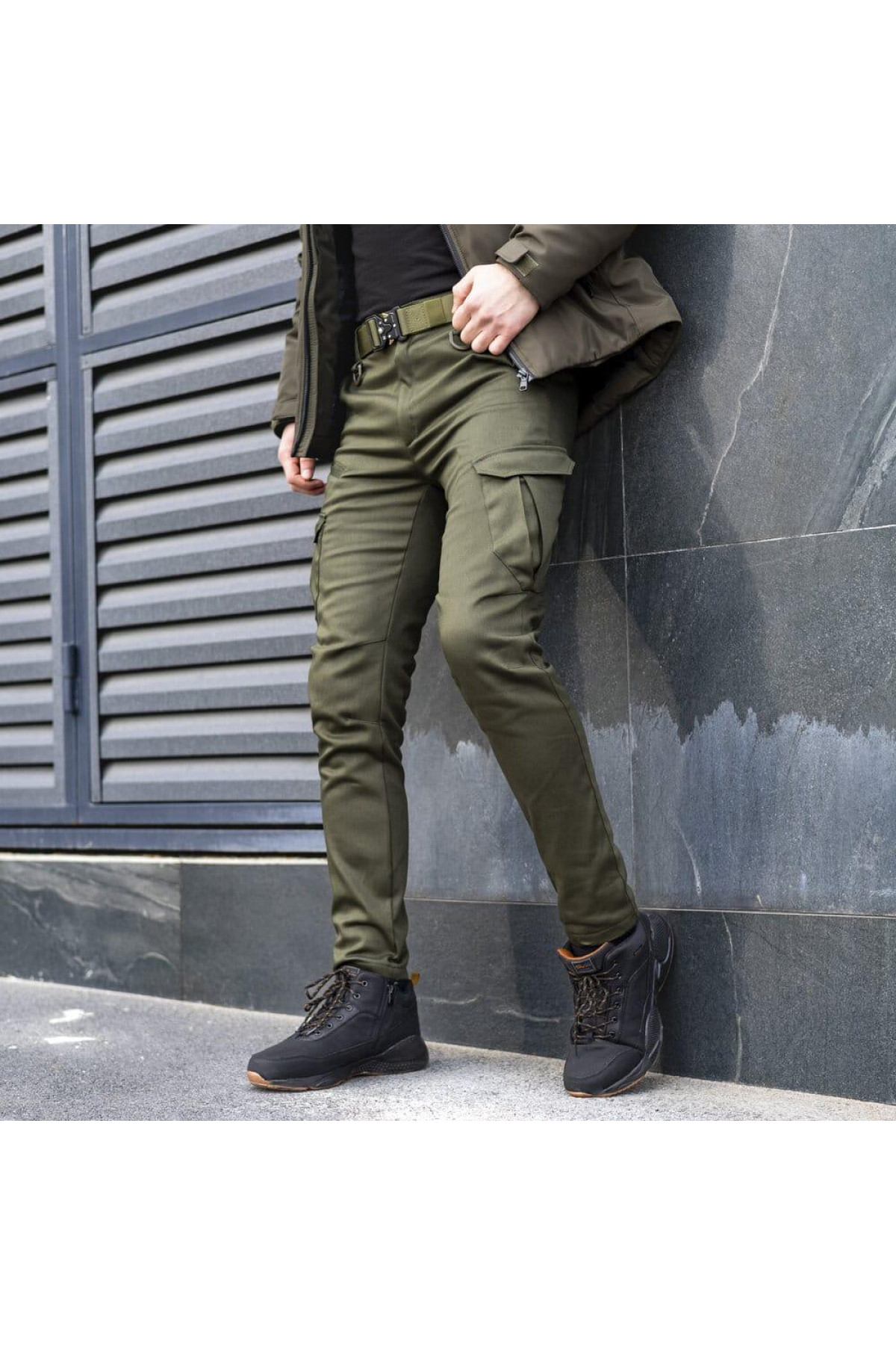 Штани-карго Pobedov trousers Tactical ЗИМА Хакі