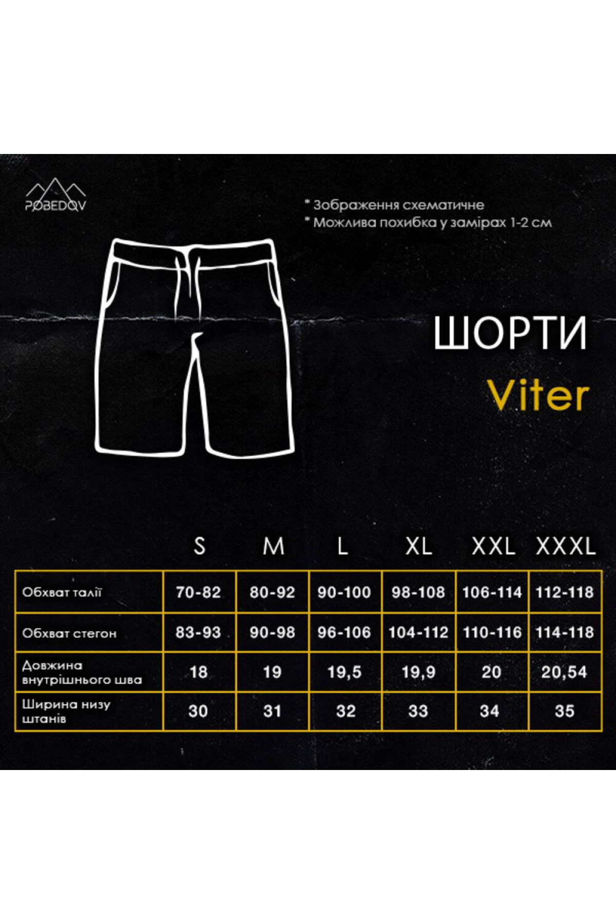 Шорти Pobedov Viter Чорний