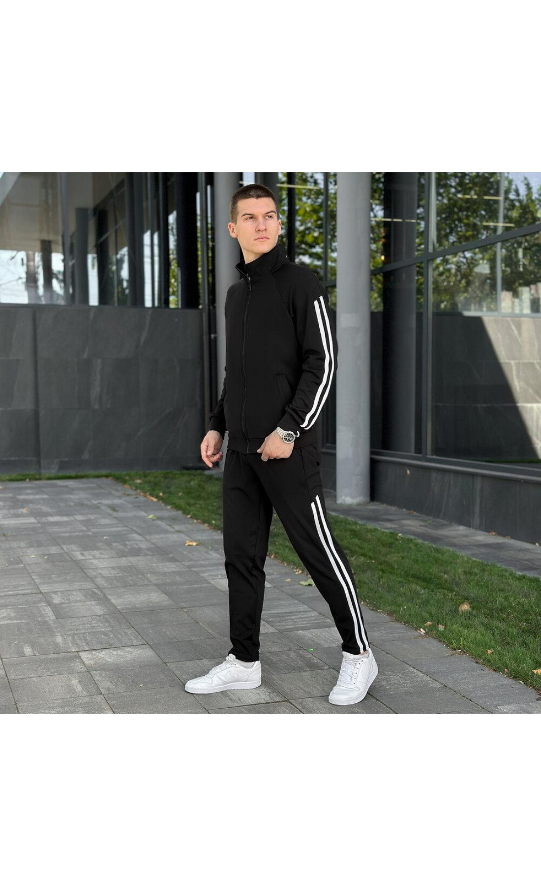 Чоловічий спортивний костюм Pobedov Dollars Чорний