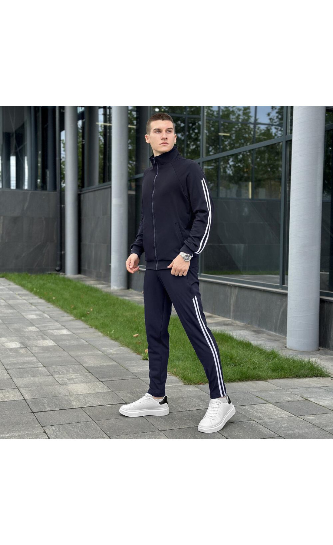 Чоловічий спортивний костюм Pobedov Dollars Синій