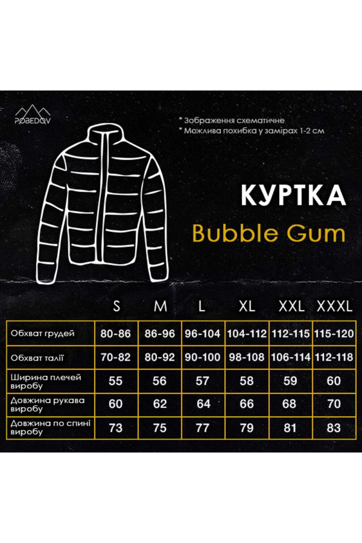 Куртка Pobedov Bubble Gum Темно-сірий