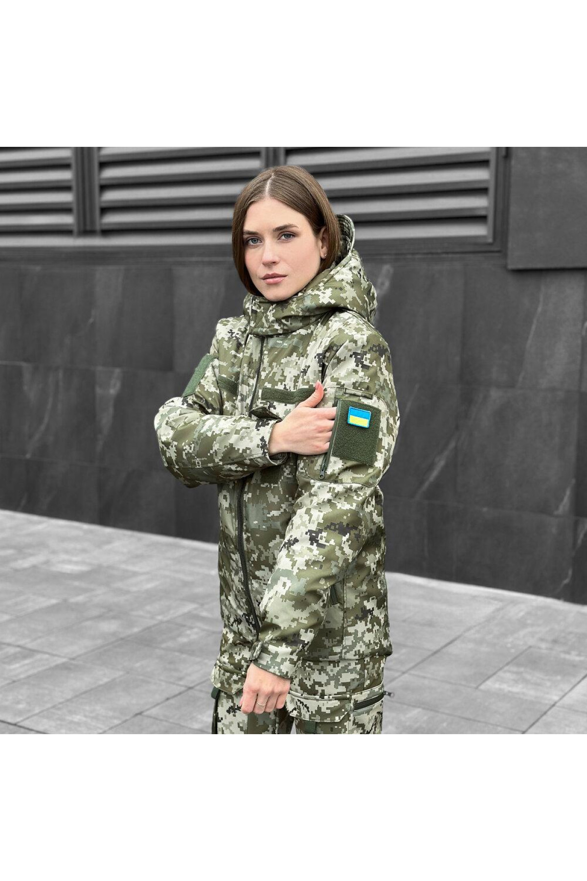 Куртка Pobedov Motive ЗИМА Жіноча Піксель