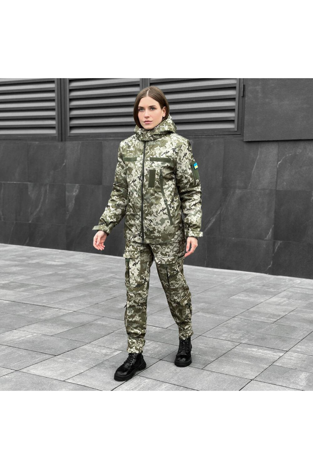 Куртка Pobedov Motive ЗИМА Жіноча Піксель