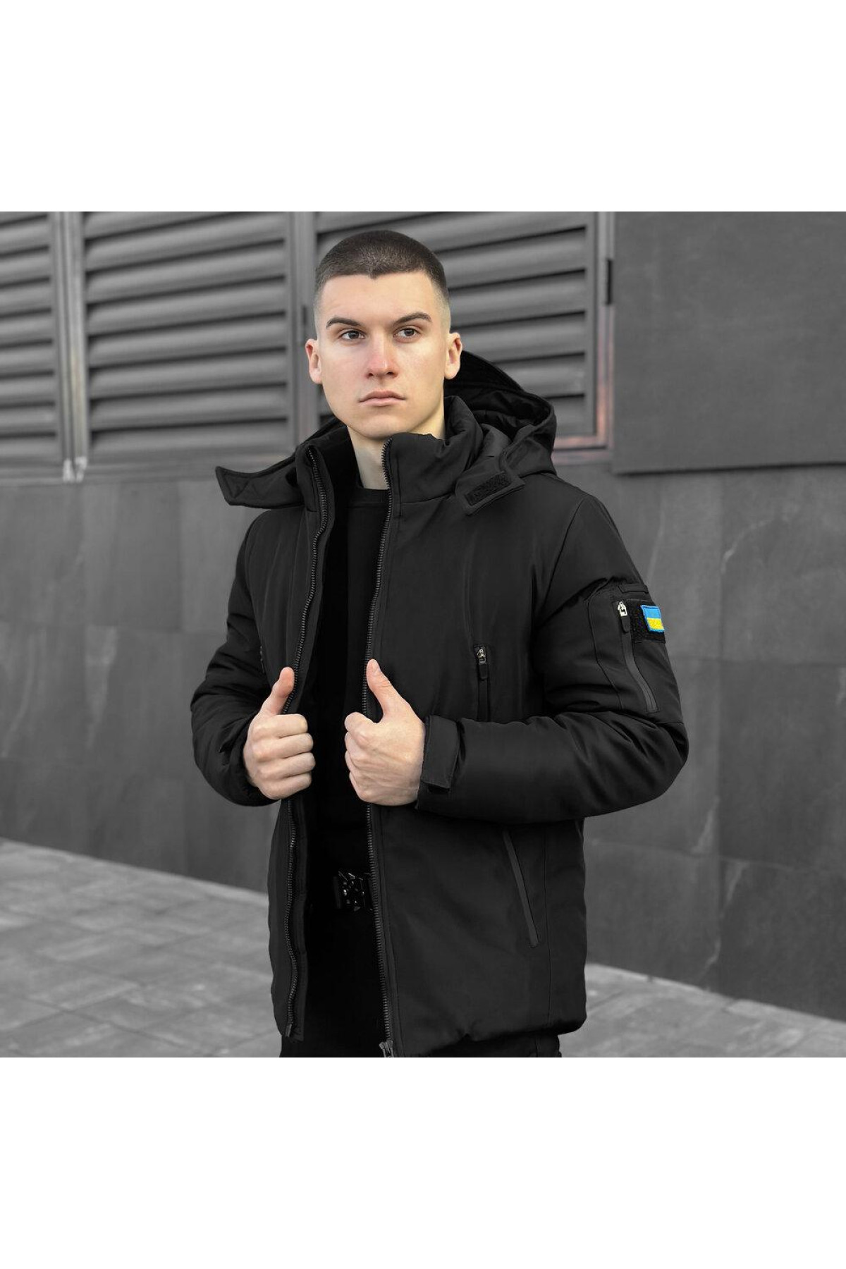 Куртка Pobedov Winter Jacket Motive ЗИМА Чорний