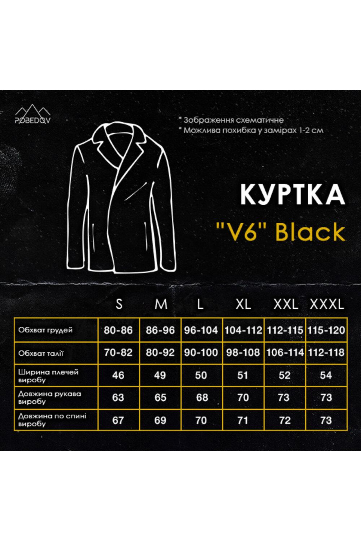 Куртка Pobedov Winter Jacket V Black Чорний