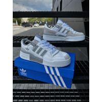 Чоловічі кросівки  Кросівки adidas forum low (white & gray) (272-4)
