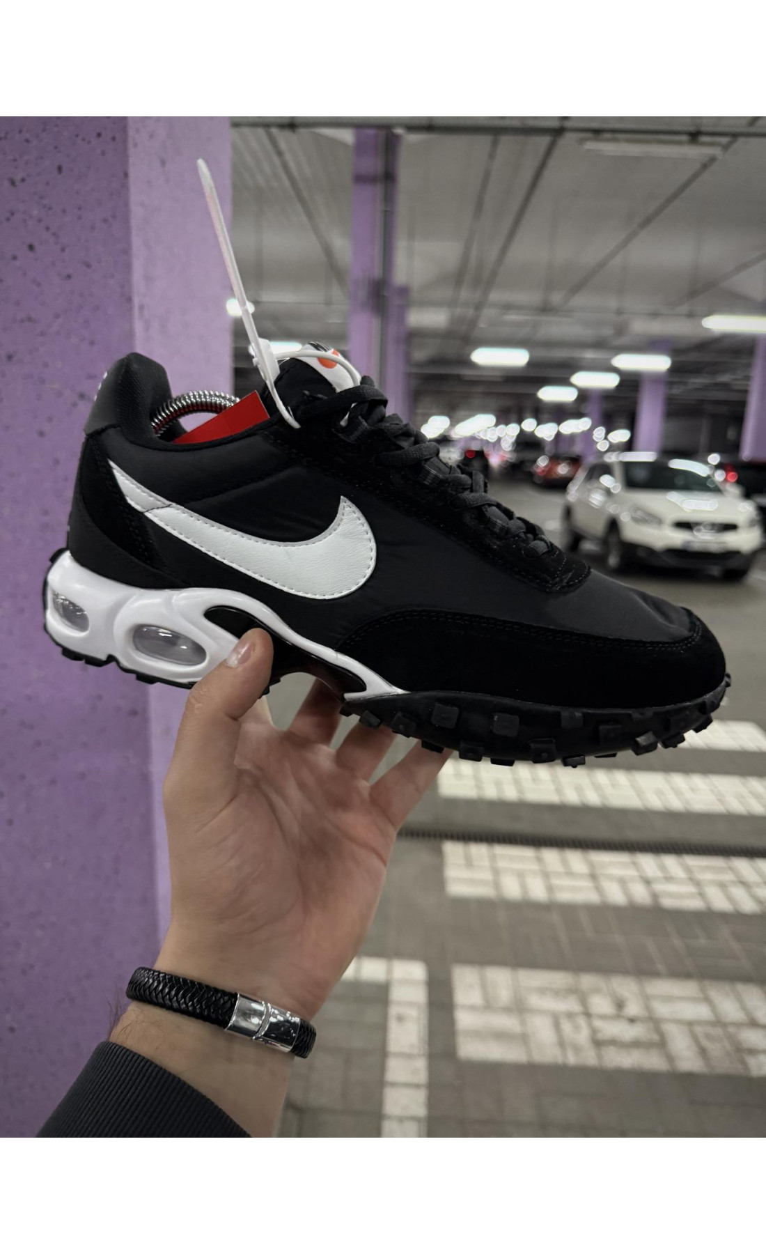 Чоловічі кросівки  Термо кросівки nike air max vaffle (чорно-білі) (6658-4)