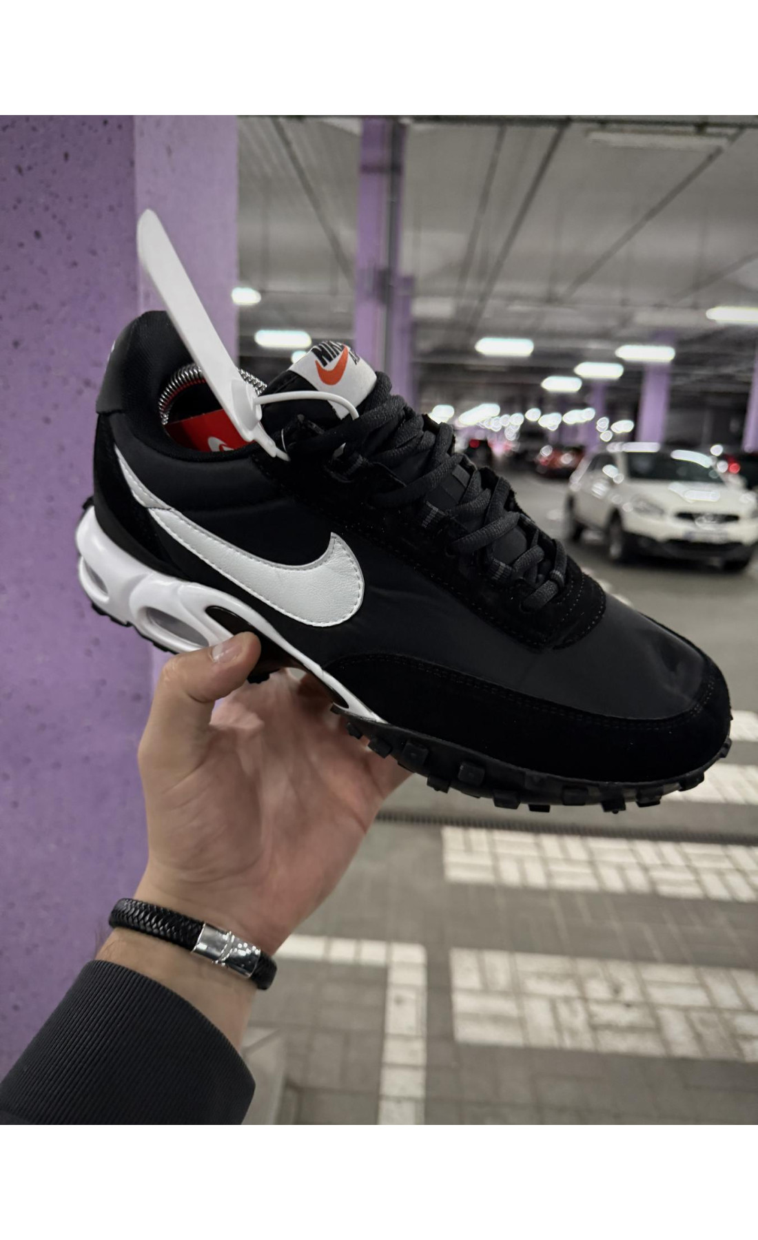 Чоловічі кросівки  Термо кросівки nike air max vaffle (чорно-білі) (6658-4)
