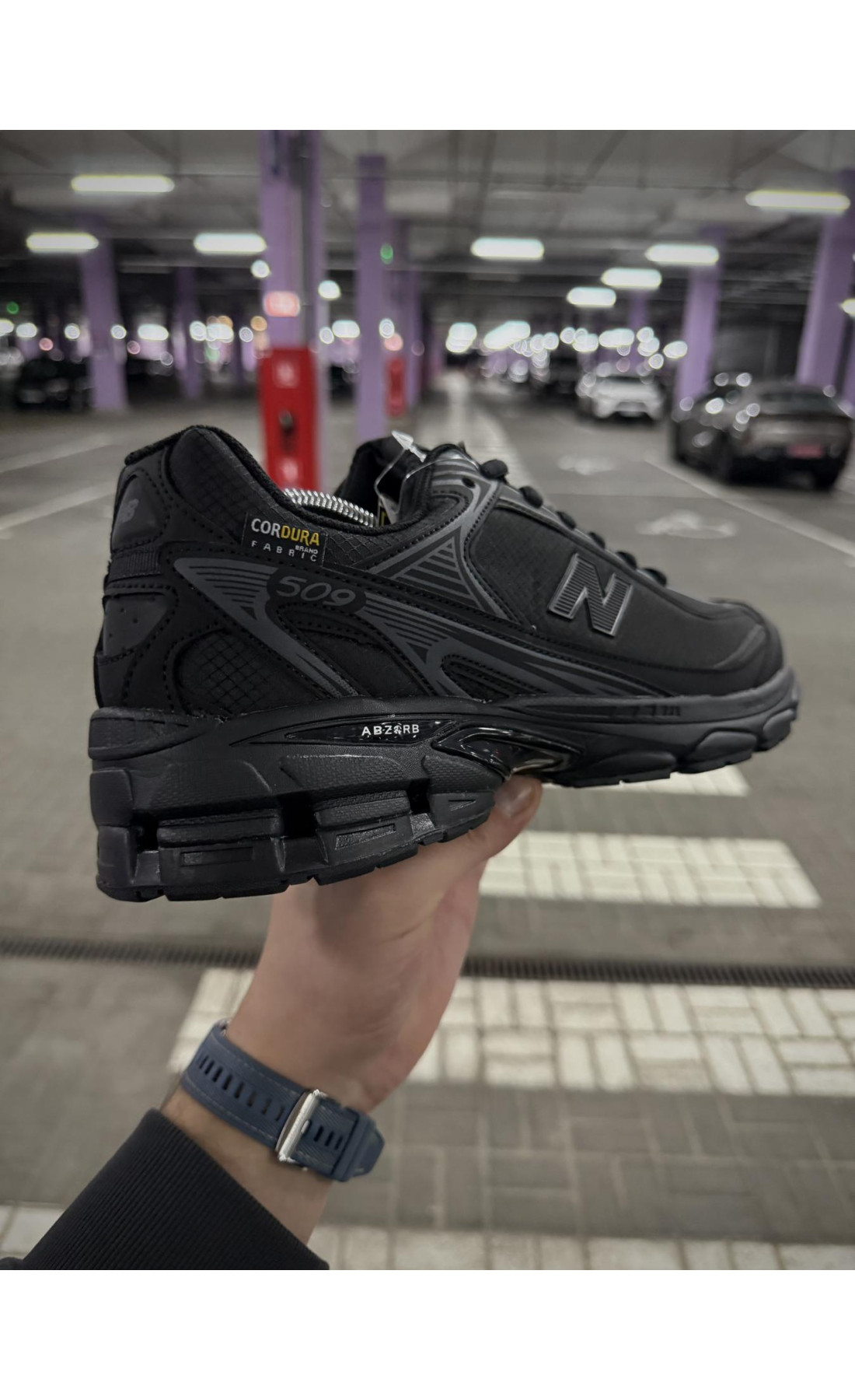 Чоловічі кросівки  Термо кросівки new balance waterproof gore tex (чорні) (7115-1)