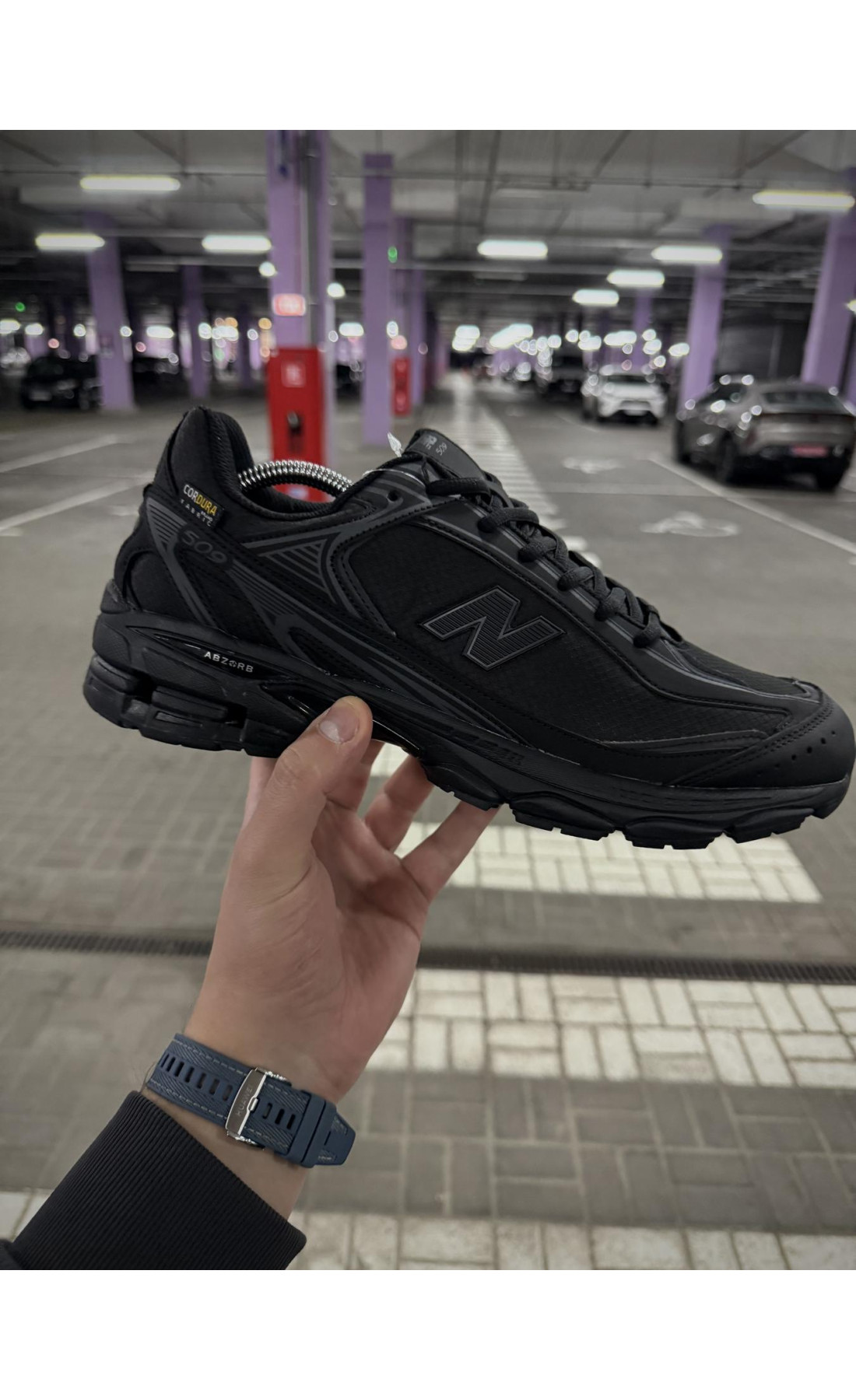 Чоловічі кросівки  Термо кросівки new balance waterproof gore tex (чорні) (7115-1)