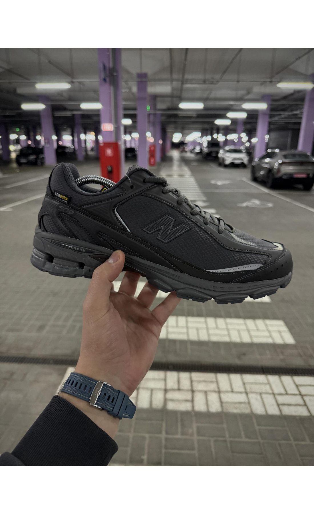 Чоловічі кросівки  Термо кросівки new balance waterproof gore tex (темно-сірі) (740-3)