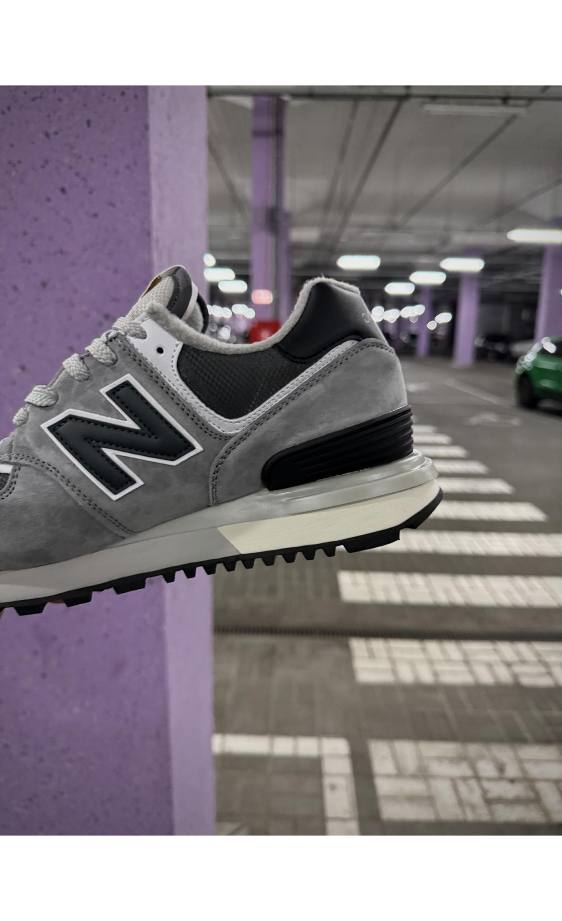 Чоловічі кросівки  Термо кросівки new balance legacy waterproof gore tex, р - (сірі з чорним) (7100-1)