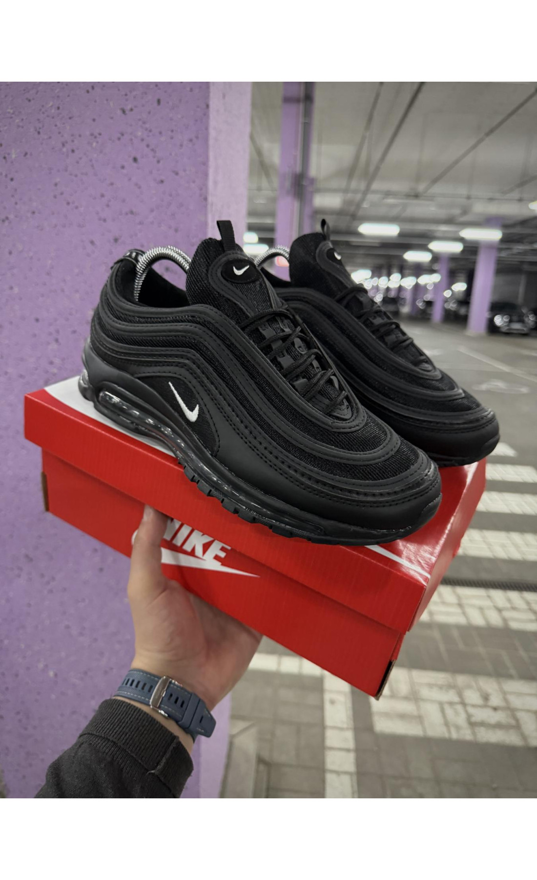 Чоловічі кросівки  Кросівки nike air max reflective (all black) (0017-15)