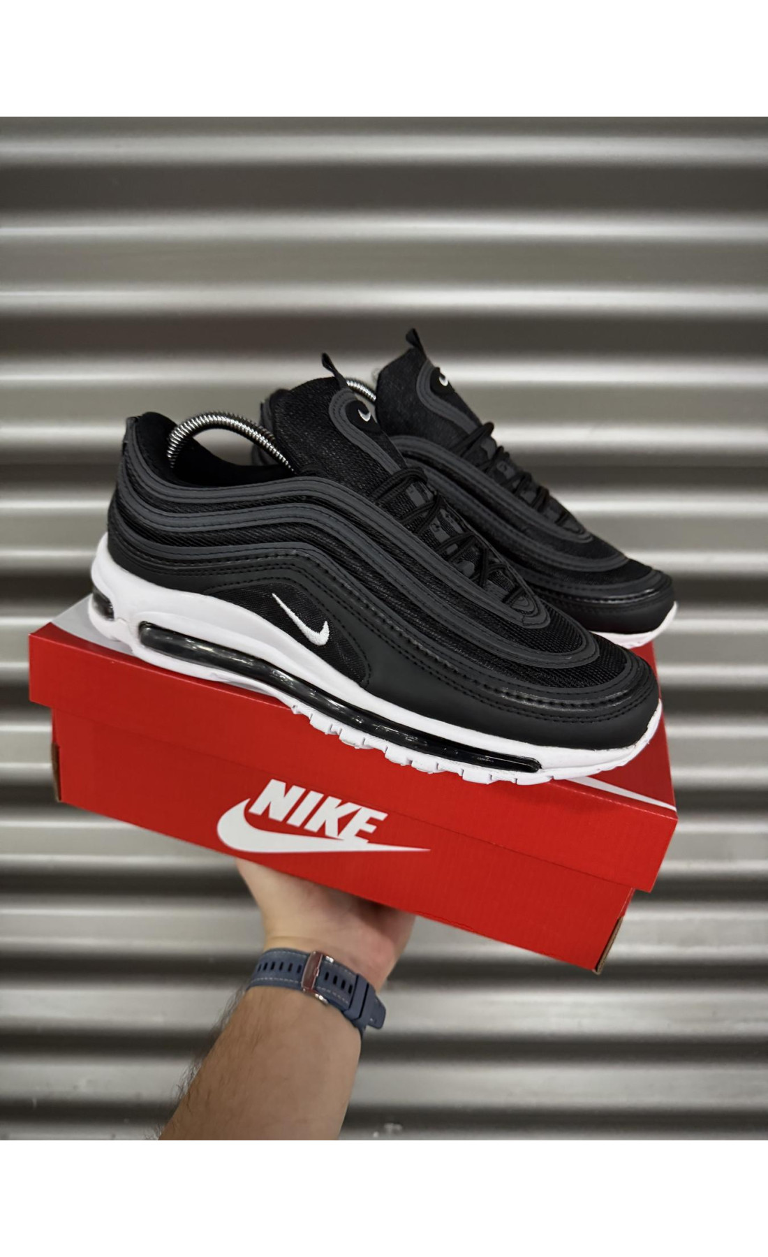 Чоловічі кросівки  Кросівки nike air max reflective, чорні (0017-9)