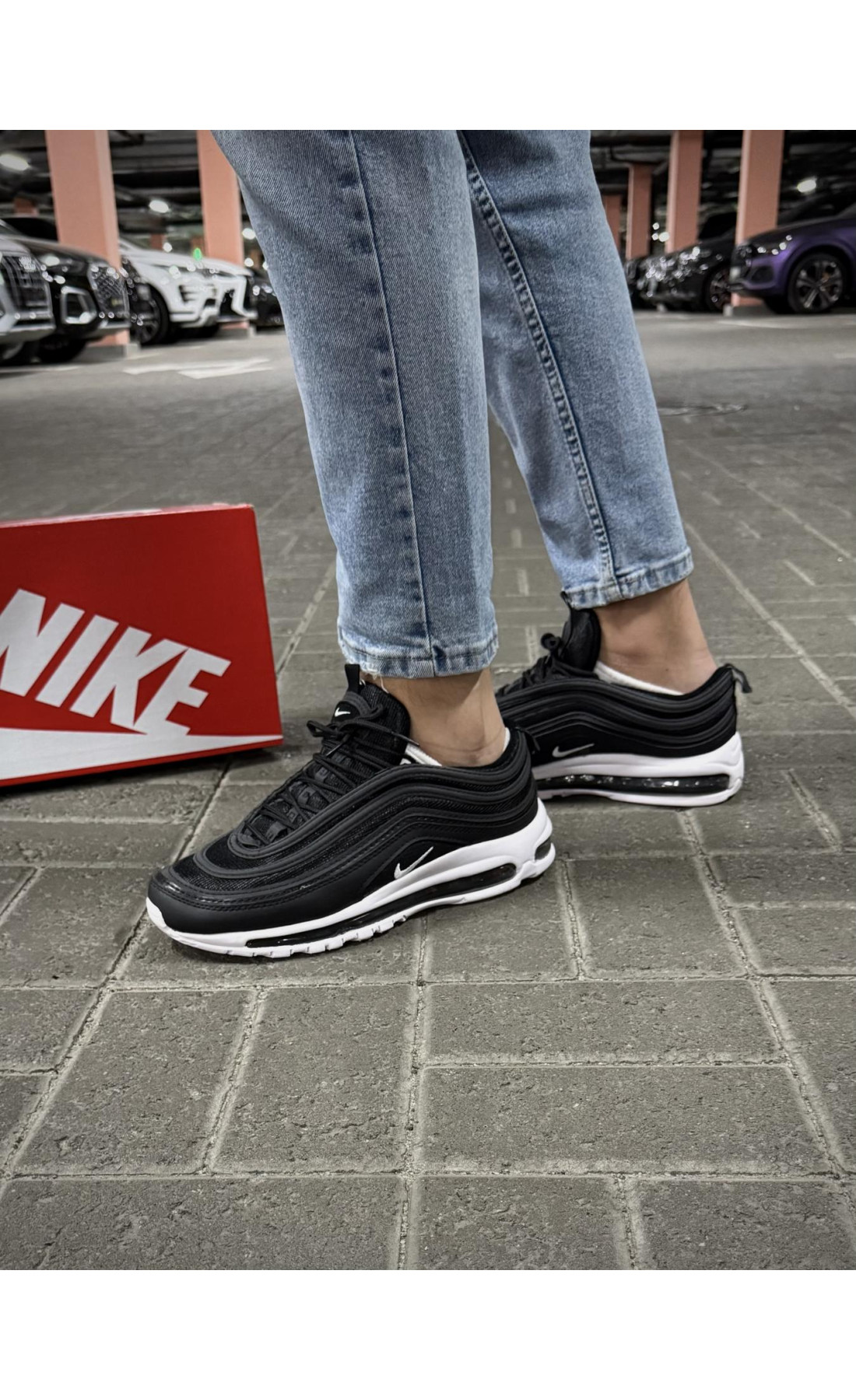 Чоловічі кросівки  Кросівки nike air max reflective, чорні (0017-9)