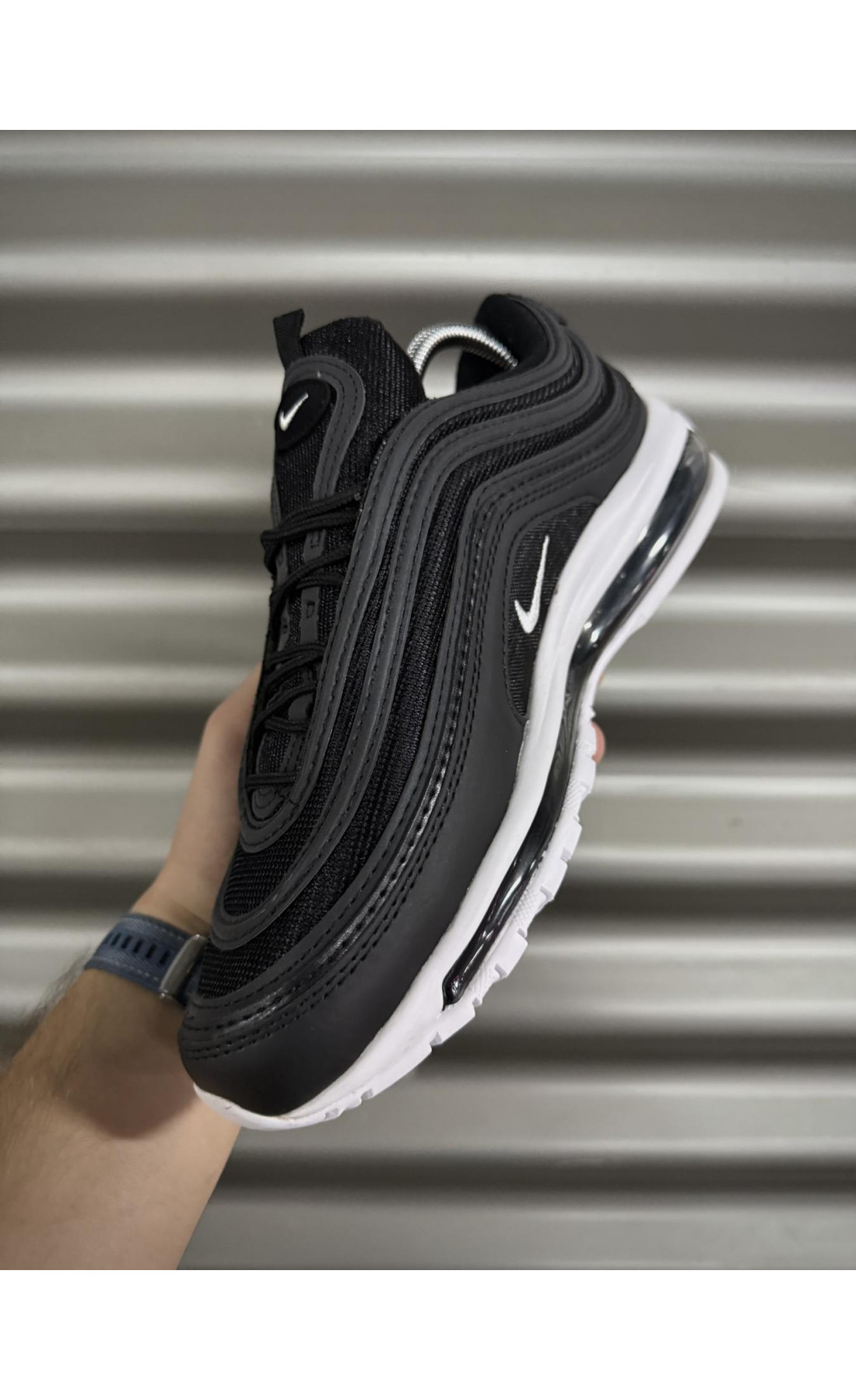 Чоловічі кросівки  Кросівки nike air max reflective, чорні (0017-9)