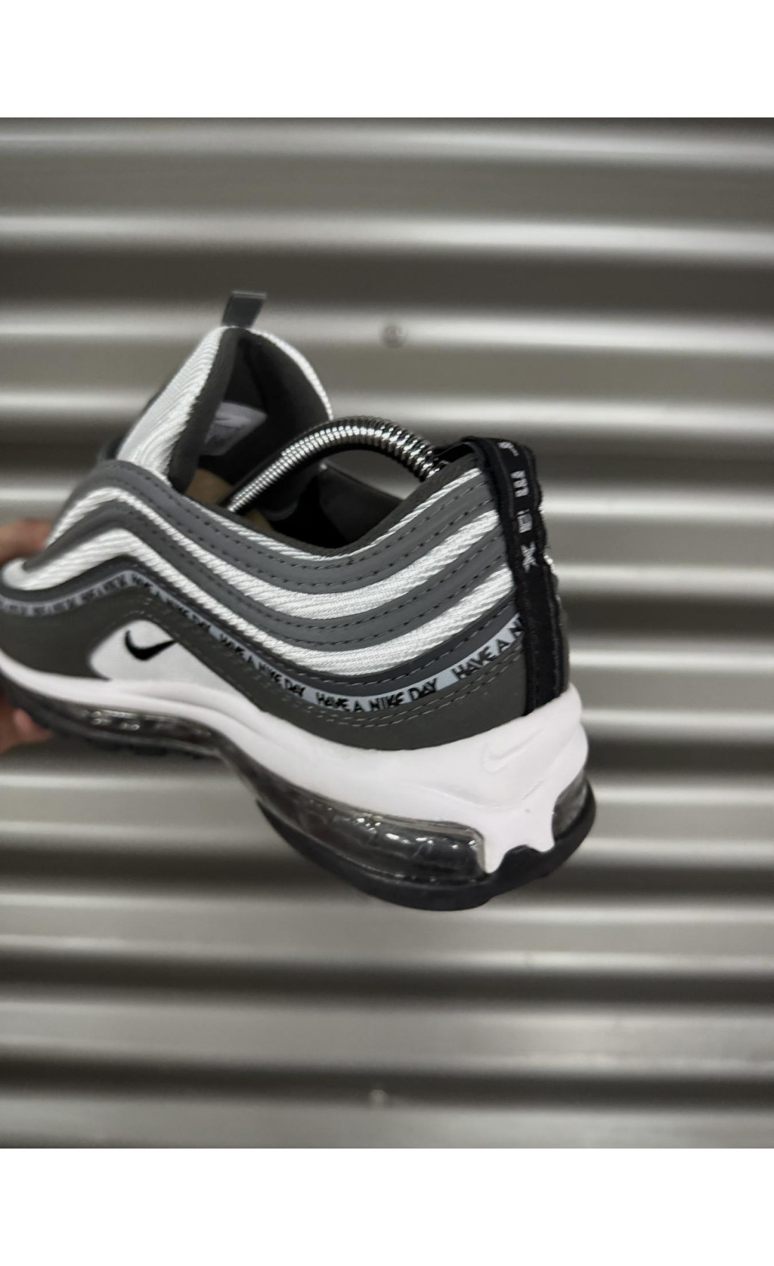 Чоловічі кросівки  Кросівки nike air max reflective, темно сірі (0017-7)