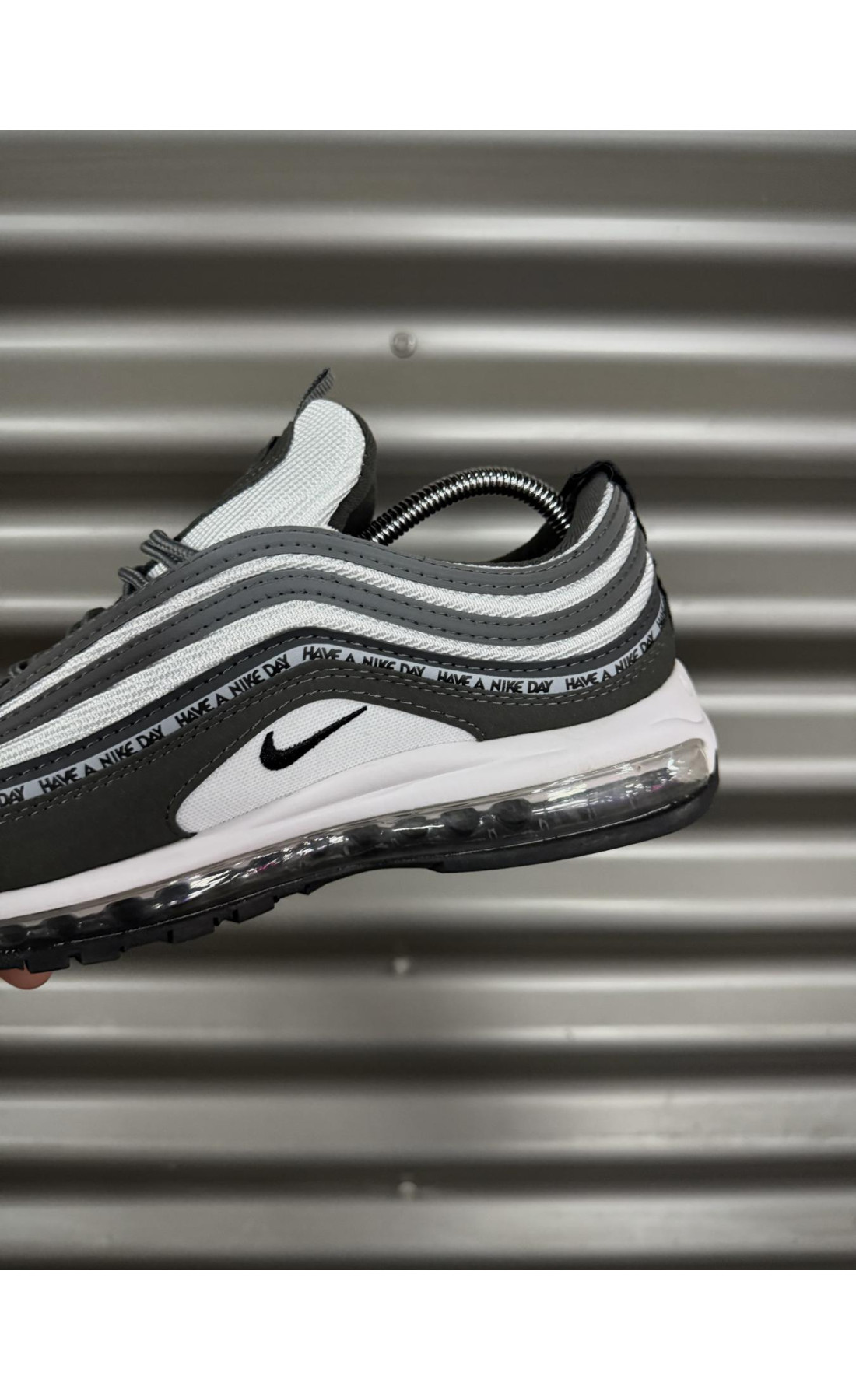 Чоловічі кросівки  Кросівки nike air max reflective, темно сірі (0017-7)